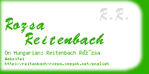 rozsa reitenbach business card